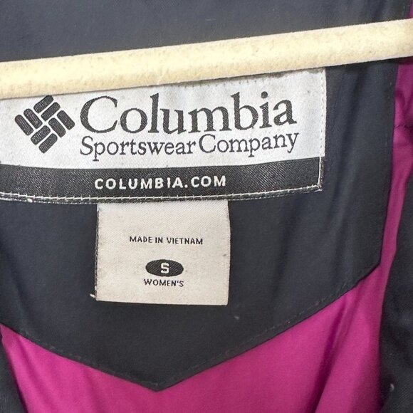 COLUMBIA Women's Black Puffer Down Jacket Detachable Faux-Fur Hood S - Picture 4 of 11